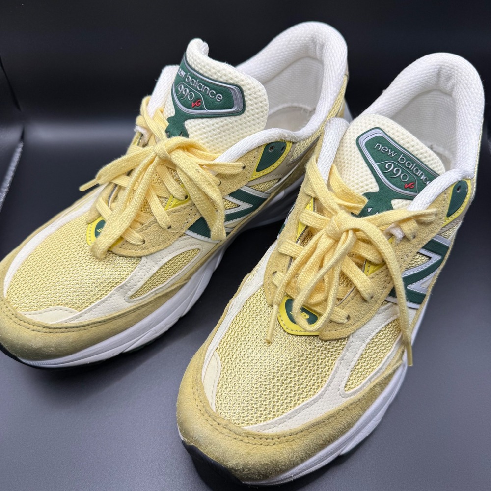 New Balance 990v6 Made in USA Teddy Santis Yellow Green Mens 8.5 Sneakers U990TE - Picture 13 of 14